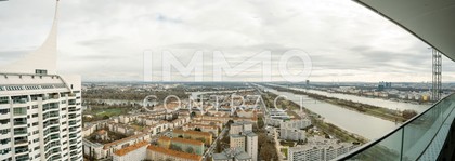 Top Einzimmer-Apartment mit großzügigem Balkon und Blick auf die Alte Donau
