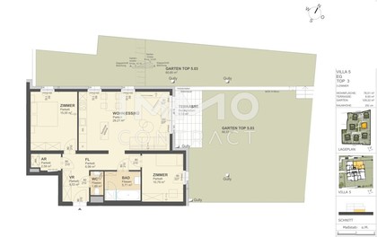 KREMSER WOHNDOMIZIL
3Zi- 77qm Gartenwohnung, Lift, Tiefgarage, 
in beliebter Grünruhelage