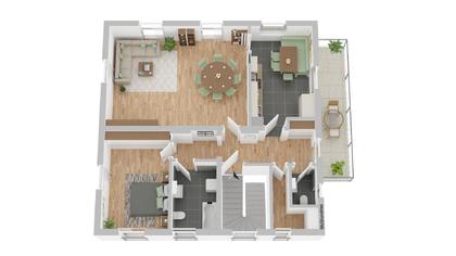 Geräumige Wohnung mit ausbaufähigem Dachboden
