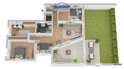 Perfekt eingeteilte Familienwohnung mit Garten Perfekt eingeteilte Familienwohnung mit Garten