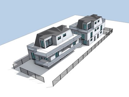 2 Doppelhäuser oder 4 Reihenhäuser - Studie vorhanden - Terrasse, Gärten und Balkonen