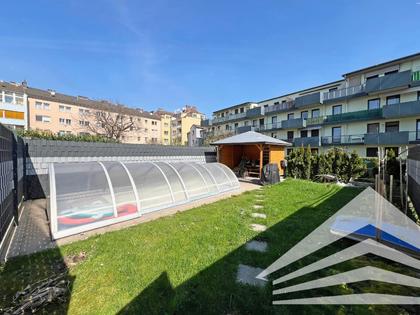 70 m² Wohnung mit 104 m² Eigengarten inkl. Pool und Parkplatz!