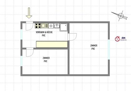 More than just a flat! Sanierungsbedürftige 2-Zimmer-Wohnung im 2. Liftstock Nähe Donauinsel