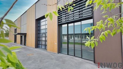 Moderne Halle mit ca. 300m² & Holzriegelfassade | Werkstatt, Lager oder Verkauf möglich | Repräsentativer Firmensitz im innovativen Gewerbepark!