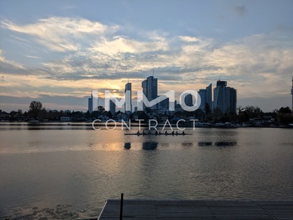 Wundervoller Ausblick auf die Alte Donau! Studio mit hochwertiger Markenküche in erstklassiger Lage!