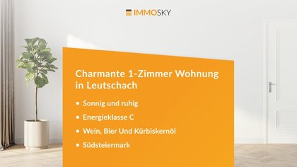 Charmante 1-Zimmer Wohnung in Leutschach