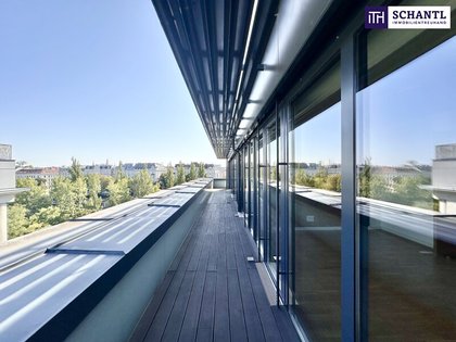 Lichtdurchflutetes LUXUS-Penthouse mit DREI TERRASSEN mit gesamt 112 m² und einzigartigem Ausblick auf den DONAUKANAL und das ZENTRUM von WIEN