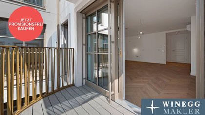 PROVISIONSFREI! THE FUSION! Großzügig geschnittener Zwei-Zimmer-Erstbezug mit Balkon