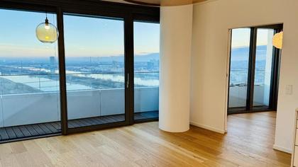 DANUBEFLATS  2-Zimmer Luxuswohnung  schweben über der Donau mit Traum-WIenblick