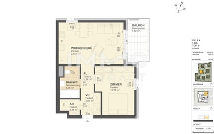 KREMSER WOHNDOMIZIL 2Zi- 53qm - Balkonwohnung, Lift, Tiefgarage, in beliebter Grünruhelage