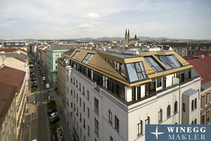 WEITBLICK! Dachgeschoß-Maisonette mit 3 Terrassen! Garagenkauf im Haus möglich!