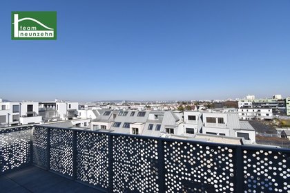 Geräumiger 2.Zimmer-Erstbezug in absoluter Hofruhelage mit Weitblick und riesiger Balkonfläche - sofort beziehbar bei U1! - JETZT ZUSCHLAGEN
