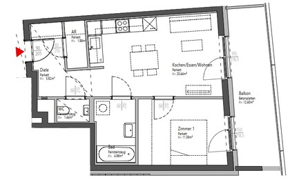Eine stilvolle 2- Zimmerwohnung - ideal für Singles oder Paare, 8020 Graz
