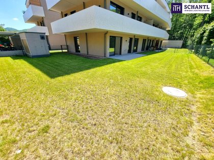 Ein Stück Natur ? ganz für sich allein! Das perfekte Familienparadies! Geniale Neubauwohnung mit WOW-Effekt! Riesiger Eigengarten und Terrasse + 4 Zimmer + Grün wohin das Auge reicht + Luftwärmepumpe!